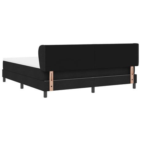 Box Spring Bed With Mattress Black 180X200 Cm Fabric