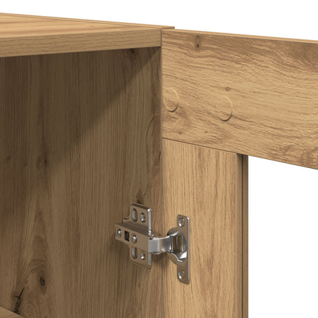 Sideboard With Wall Cabinet Artisan Oak Engineered Wood
