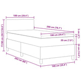 Box Spring Bed With Mattress & Led Corduroy Fabric