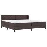 Box Spring Bed With Mattress Dark Brown 200X200 Cm Fabric