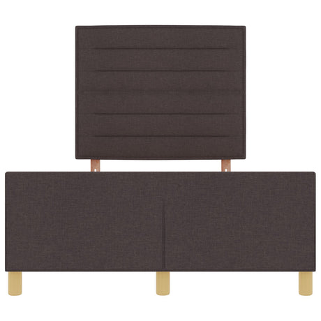 Dark Brown Fabric Bed Frame 140X190 Cm