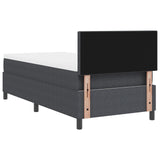 Box Spring Bed With Mattress Dark Grey 80X200 Cm Corduroy Fabric