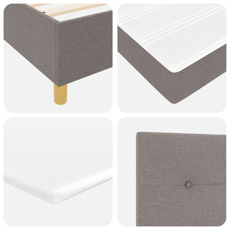 Box Spring Bed With Mattress Taupe 80X200 Cm Fabric