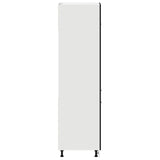 Fridge Cabinet In Black Oak - 60X57X207 Cm, Made Of Engineered Wood