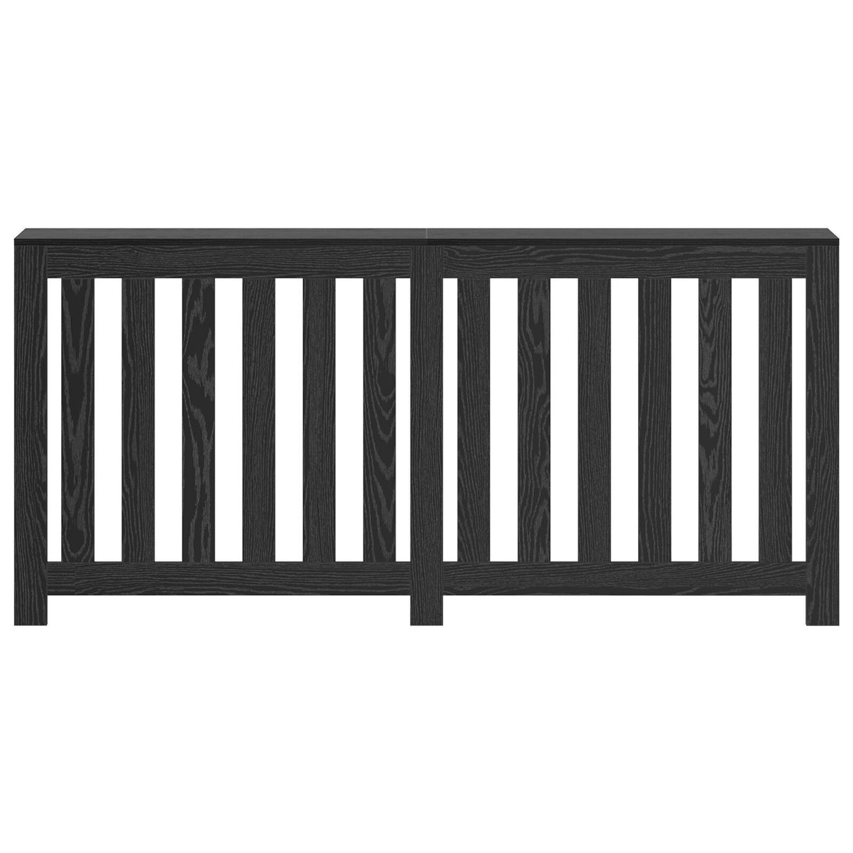 Radiator Cover Black Oak 175X20X82 Cm Engineered Wood