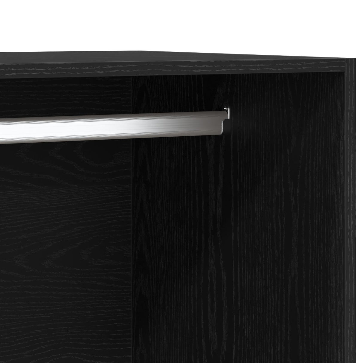 Black Oak Wardrobe - 100X50X200 Cm - Made From Engineered Wood