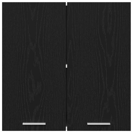 Black Oak Hanging Cabinet 60X31X60 Cm Made Of Engineered Wood