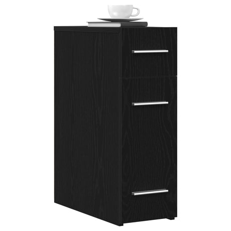 Apothecary Cabinet Black Oak 20X45.5X60 Cm Engineered Wood