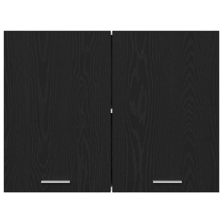 Black Oak Hanging Cabinet - 80X31X60 Cm - Made Of Engineered Wood