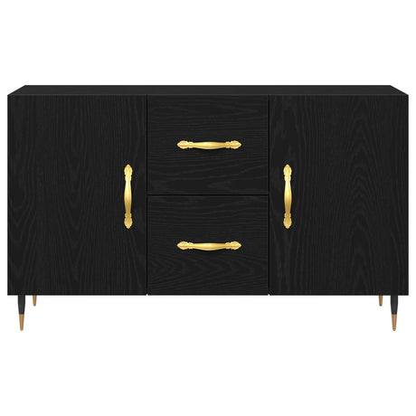 Sideboard Black Oak 100X36X60 Cm Engineered Wood