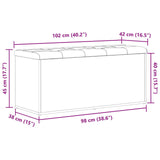 Storage Bench Black Oak 100X40X45 Cm Engineered Wood