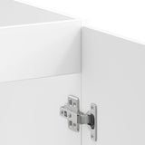Sink Base Cabinet &quot;Porto&quot; With Sink High Gloss White 80X46X84,5 Cm Engineered Wood