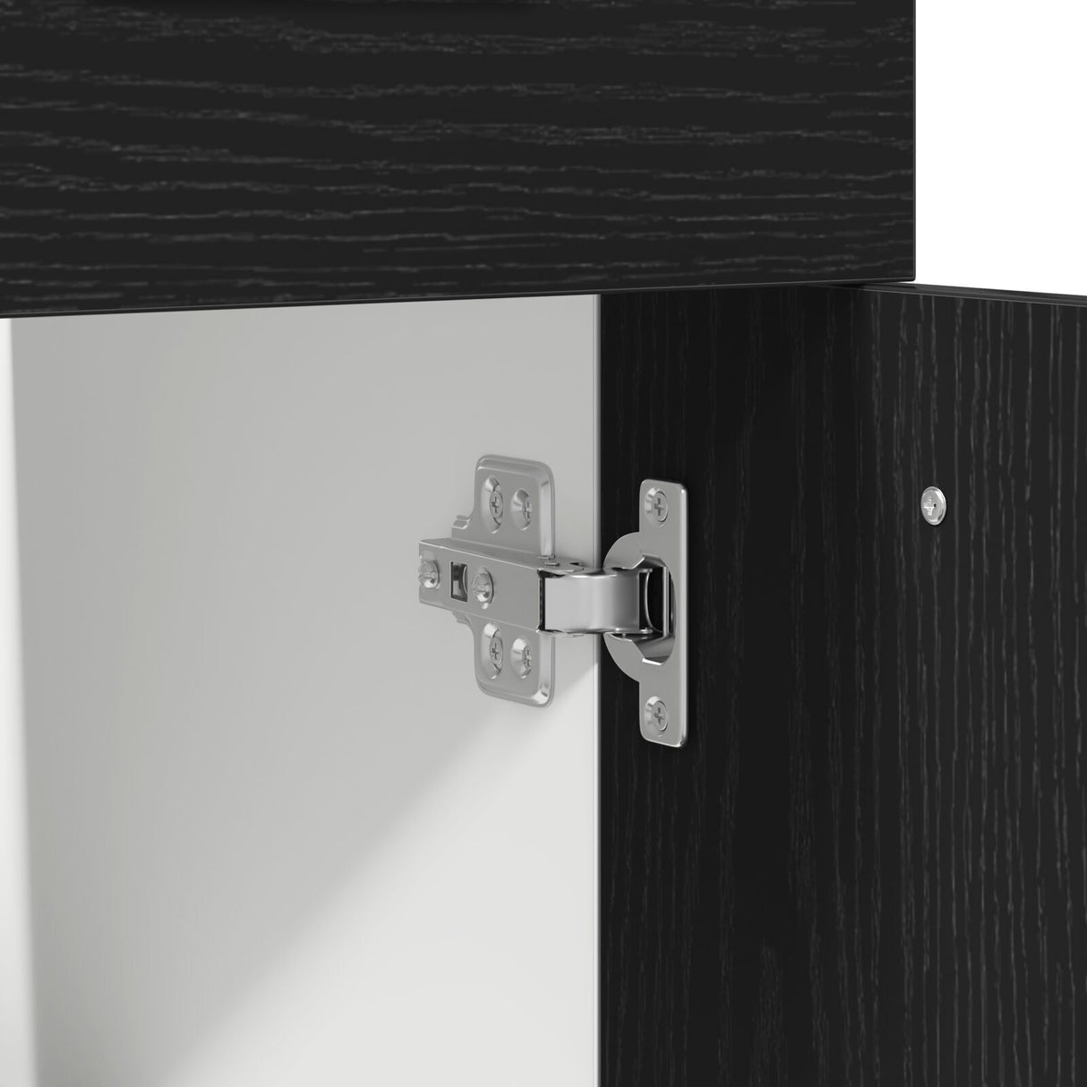 Black Oak Drawer Bottom Cabinet - 30X46X81.5 Cm, Made From Engineered Wood