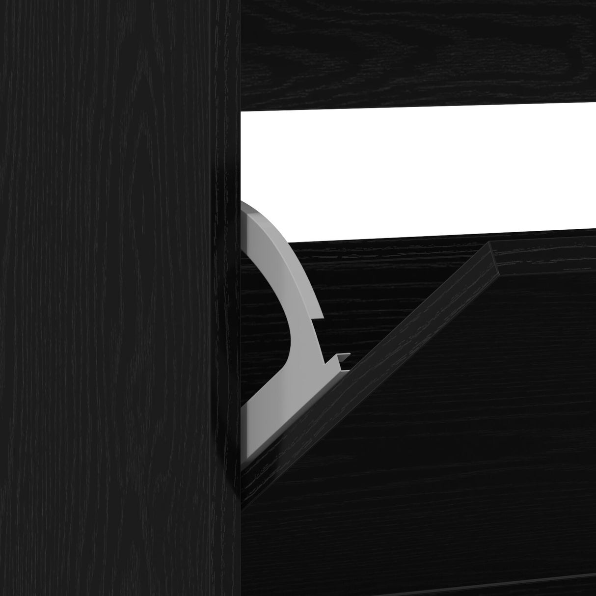 Shoe Cabinet With Flip Drawer Black Oak 80X21X87,5 Cm