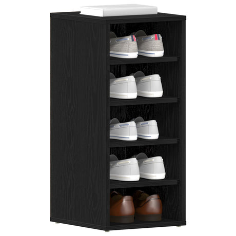 Shoe Cabinet 2 Pack - Black Oak - 32X35X70 Cm - Made Of Engineered Wood