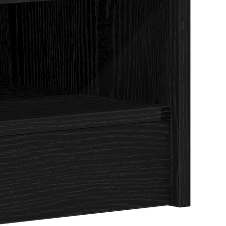 Shoe Cabinet In Black Oak, 60X35X92 Cm, Made Of Engineered Wood