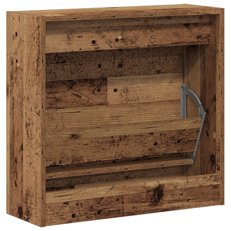 Shoe Cabinet Old Wood 60X21X57 Cm Engineered Wood