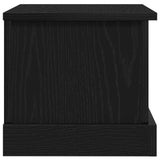 Storage Box Black Oak 50X30X28 Cm Engineered Wood
