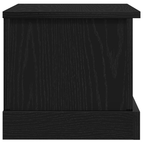 Storage Box Black Oak 50X30X28 Cm Engineered Wood