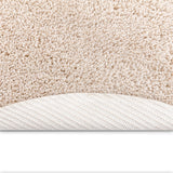 Shaggy Rug With Latex Backing Cream Ø90 Cm