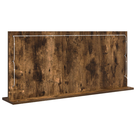 Vanity Mirror With Led Lights Smoked Oak 100X45X18 Cm