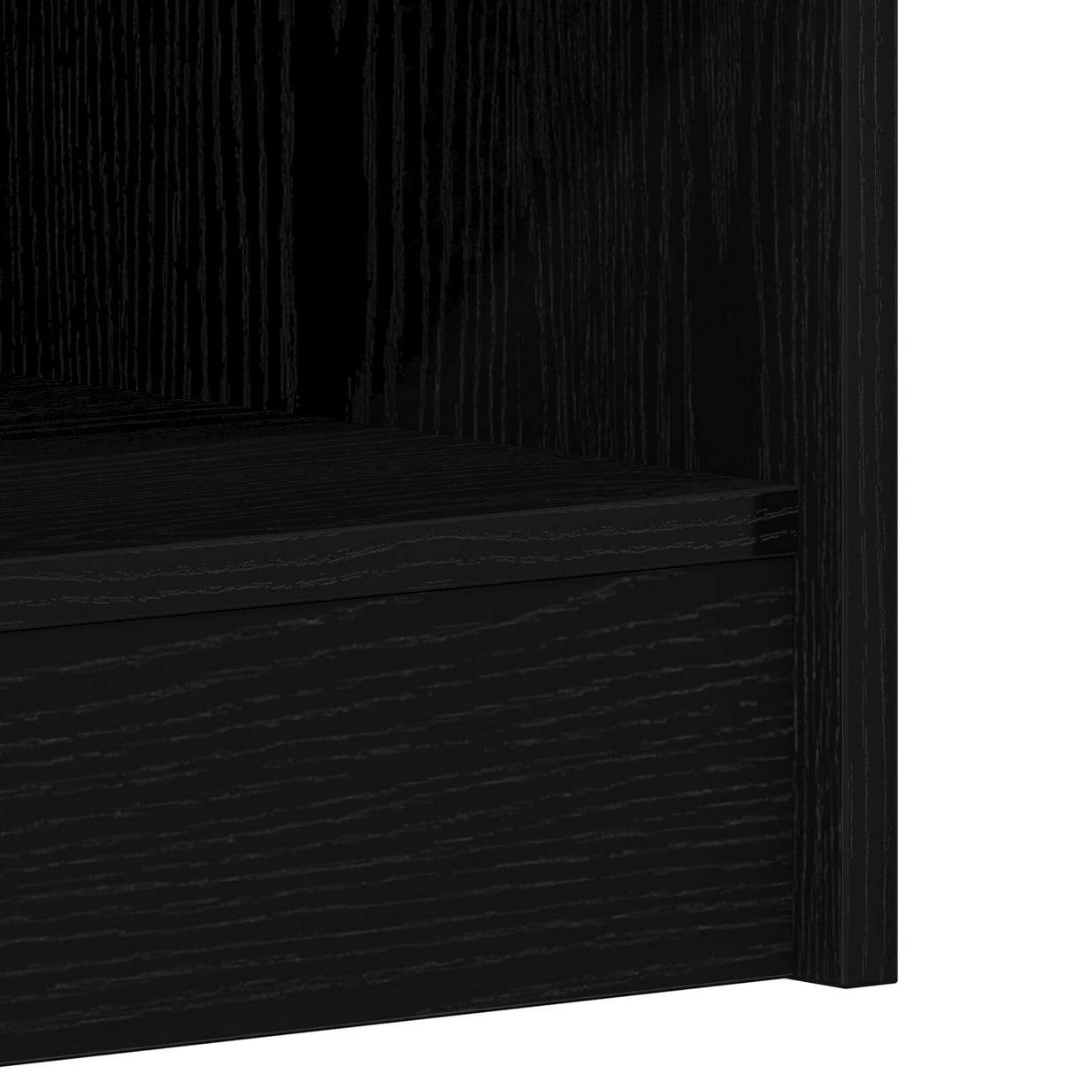 Shoe Cabinet In Black Oak - 31.5 X 35 X 90 Cm Made From Engineered Wood