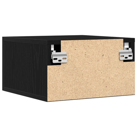 Bedside Cabinets 2 Pcs Wall-Mounted Black Oak 35X35X20 Cm