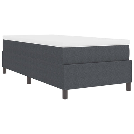 Box Spring Bed With Mattress Dark Grey 80X200 Cm Corduroy Fabric