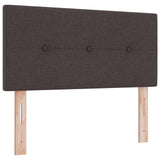 Box Spring Bed With Mattress & Led Dark Brown 120X190 Cm Fabric