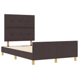 Bed Frame Dark Brown 120X200 Cm Fabric