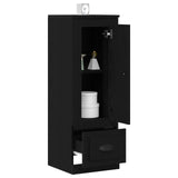 Highboard Black Oak 36X35,5X103,5 Cm Engineered Wood