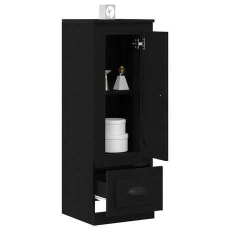 Highboard Black Oak 36X35,5X103,5 Cm Engineered Wood
