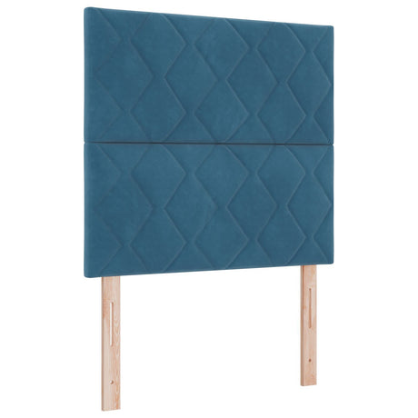 Bed Frame Dark Blue 100X200 Cm Velvet