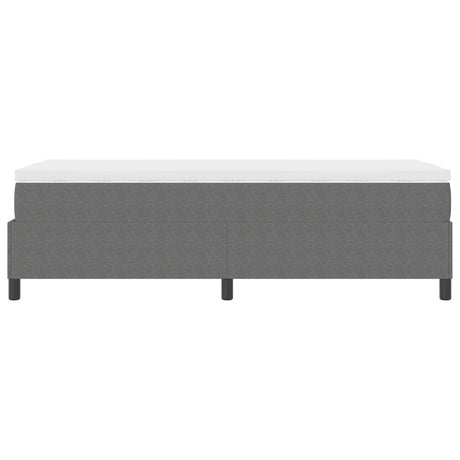 Box Spring Bed With Mattress Light Grey 80X200 Cm Corduroy Fabric