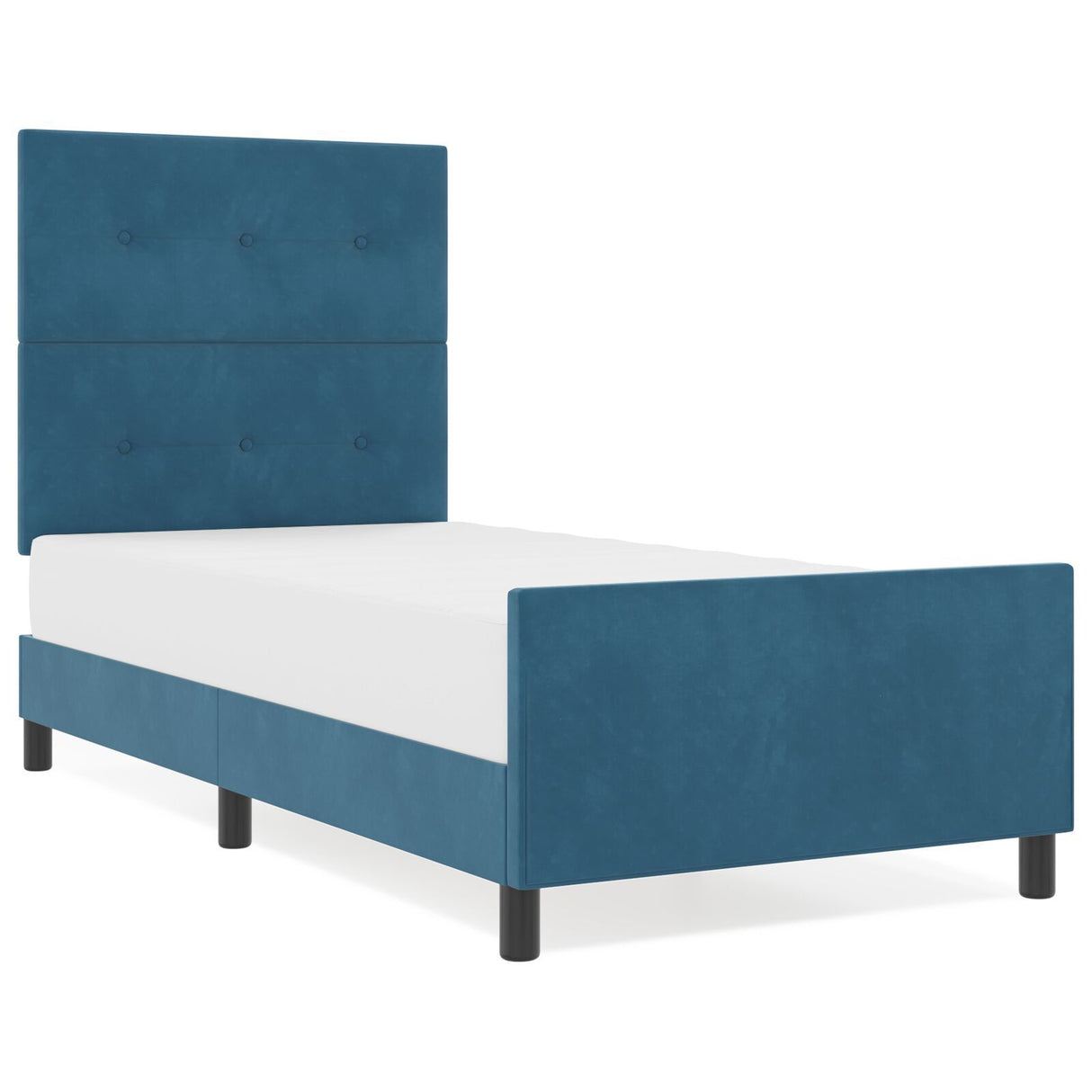 Bed Frame Dark Blue 100X200 Cm Velvet