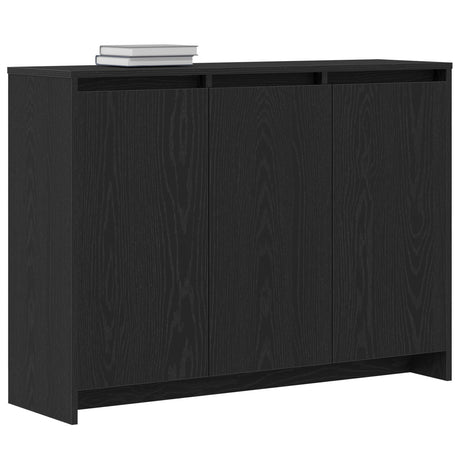 Sideboard Black Oak Engineered Wood Medium Storage
