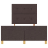 Bed Frame Dark Brown 120X200 Cm Fabric