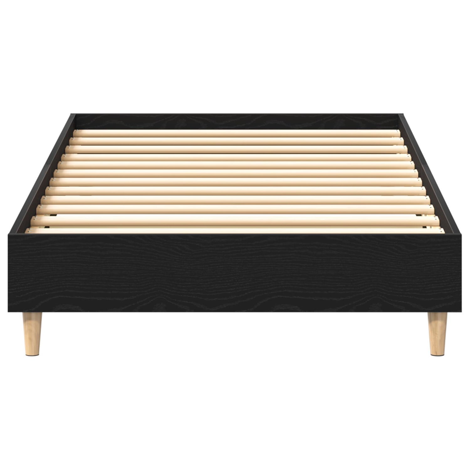 Bed Frame 90X200 Cm Black Oak Engineered Wood