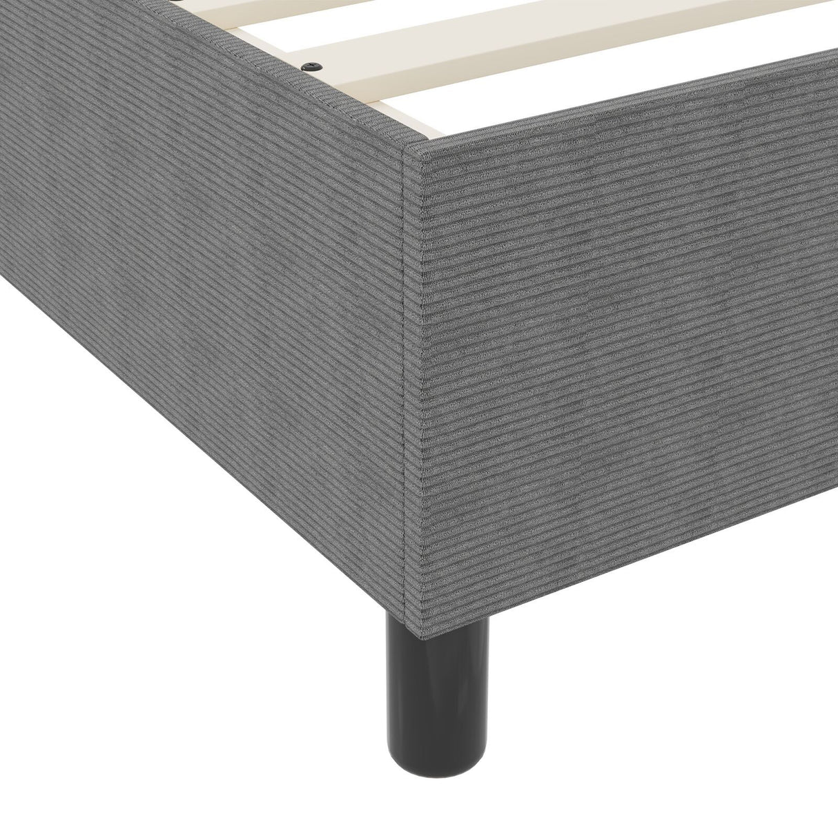 Box Spring Bed With Mattress Light Grey 80X200 Cm Corduroy Fabric