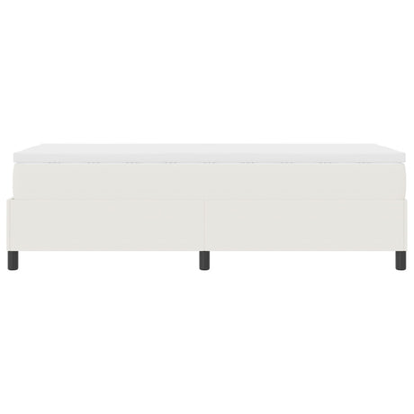 Box Spring Bed With Mattress Cream 80X200 Cm Corduroy Fabric