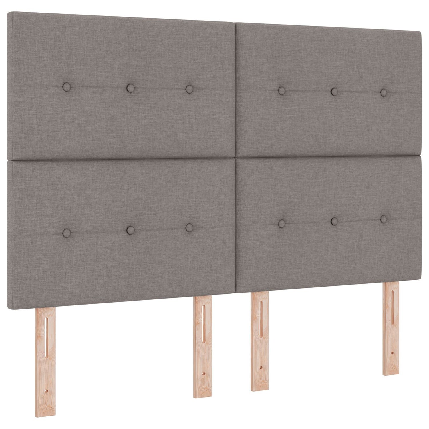 Bed Frame Taupe 140X190 Cm Fabric