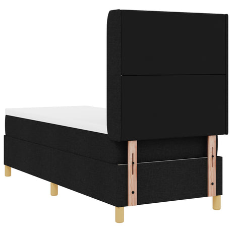Box Spring Bed With Mattress Black 80X200 Cm Fabric