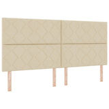 Cream Fabric Bed Frame 200X200 Cm