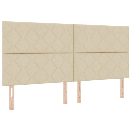 Cream Fabric Bed Frame 200X200 Cm