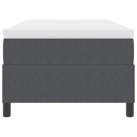 Box Spring Bed With Mattress Dark Grey 80X200 Cm Corduroy Fabric