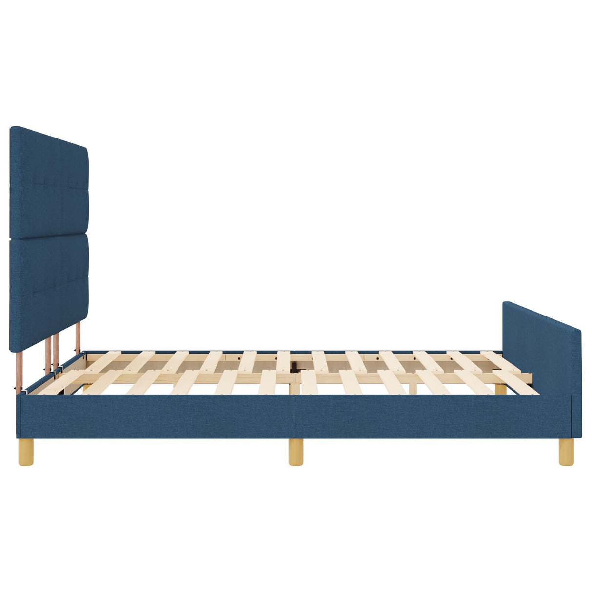 Bed Frame Blue 180X200 Cm Fabric