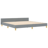 Bed Frame Light Grey 200X200 Cm Fabric