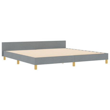 Bed Frame Light Grey 200X200 Cm Fabric