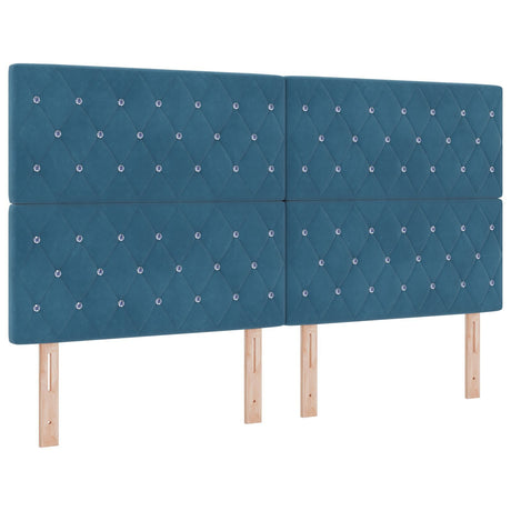 Dark Blue Velvet Bed Frame 180X200 Cm