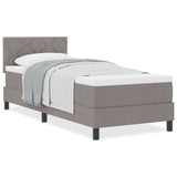 Box Spring Bed With Mattress Taupe 80X200 Cm Fabric